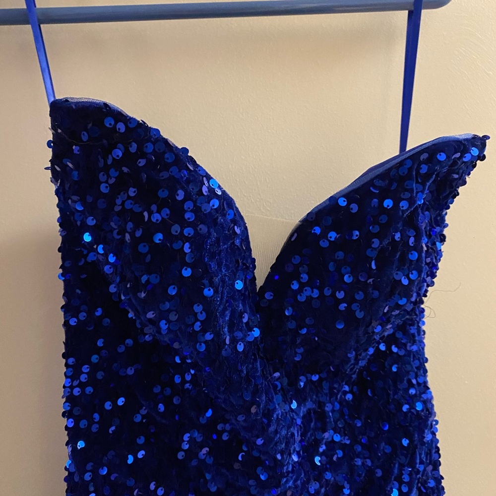 Blue Sequin Dress